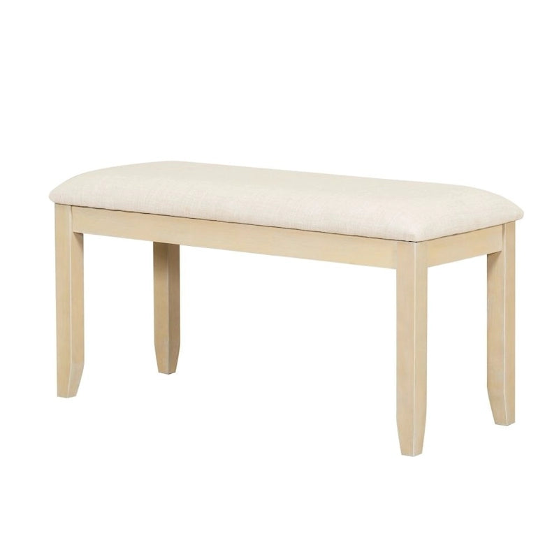 Ensemble de salle à manger contemporain 6 pièces avec table à pied central extensible de 198 cm
