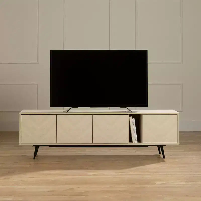 Meuble de télévision South Shore Oxford pour téléviseurs jusqu'à 75" avec portes