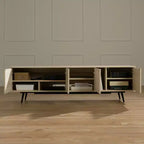 Meuble de télévision South Shore Oxford pour téléviseurs jusqu'à 75" avec portes