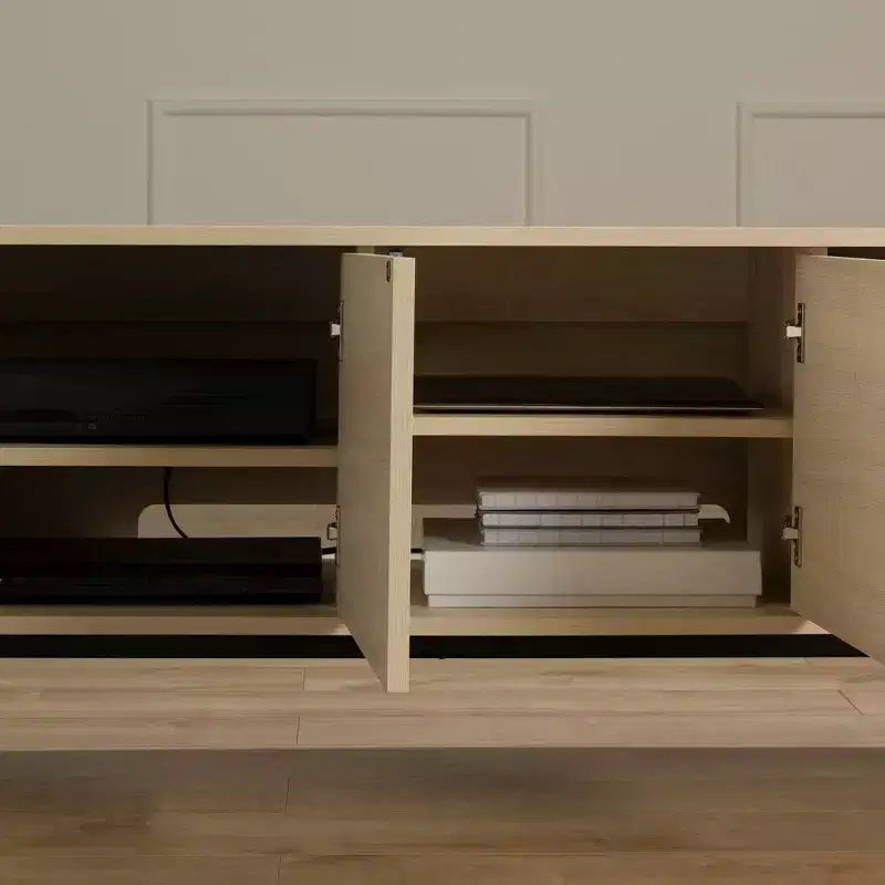 Meuble de télévision South Shore Oxford pour téléviseurs jusqu'à 75" avec portes
