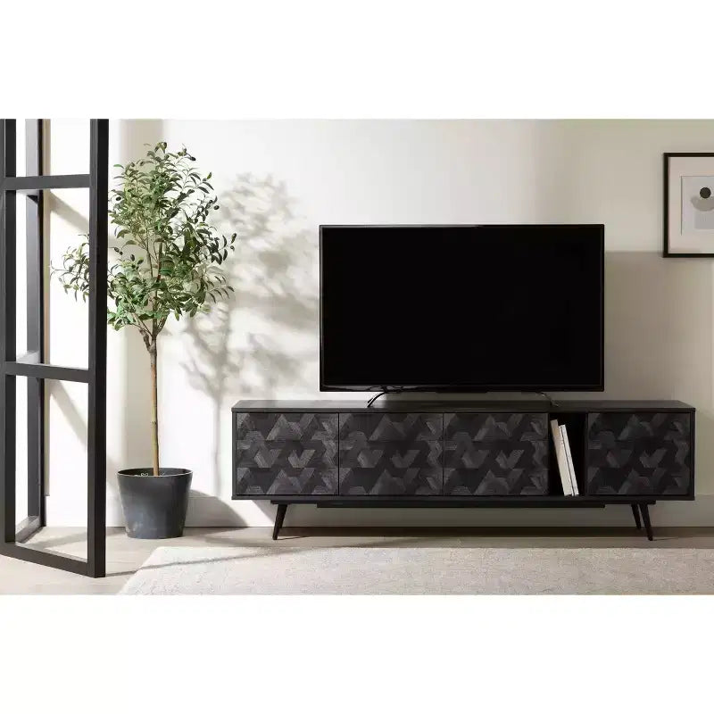 Meuble de télévision South Shore Oxford pour téléviseurs jusqu'à 75" avec portes