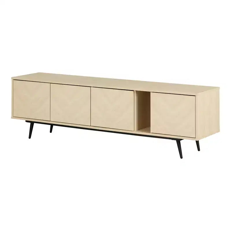 Meuble de télévision South Shore Oxford pour téléviseurs jusqu'à 75" avec portes