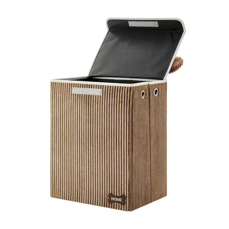 Danya B. Panier à linge pliable en velours côtelé pour enfants, rangement de jouets