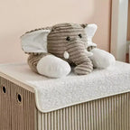 Danya B. Panier à linge pliable en velours côtelé pour enfants, rangement de jouets