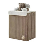 Danya B. Panier à linge pliable en velours côtelé pour enfants, rangement de jouets