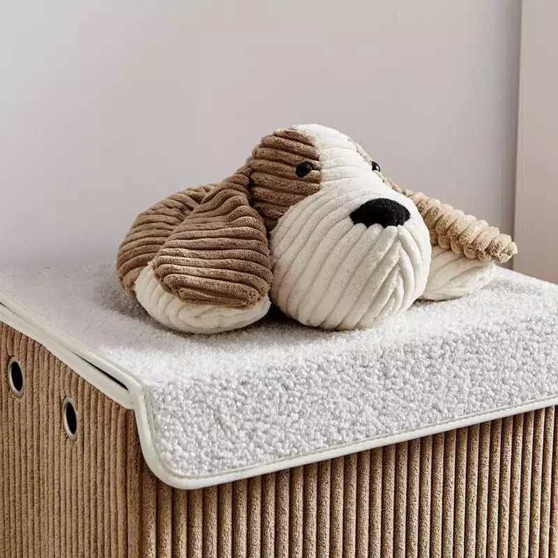 Danya B. Panier à linge pliable en velours côtelé pour enfants, rangement de jouets