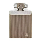 Danya B. Panier à linge pliable en velours côtelé pour enfants, rangement de jouets