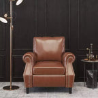 Christopher Knight Home Dowd Faux Leather Club Chair with Nailhead Trim