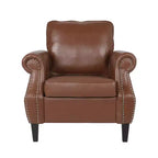 Fauteuil club en similicuir Dowd Christopher Knight Home avec clous décoratifs
