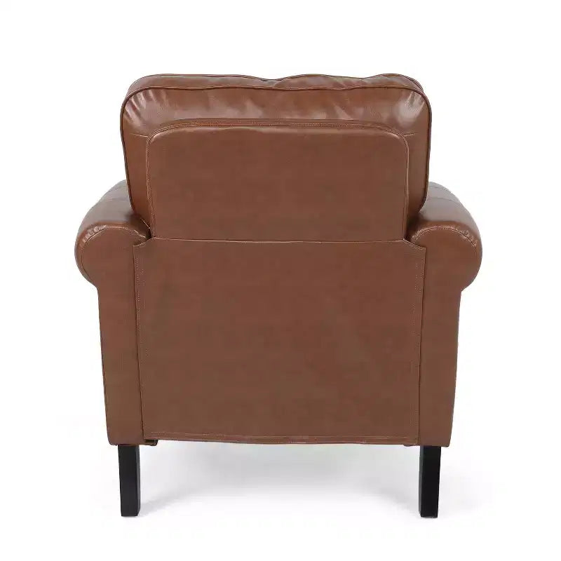 Fauteuil club en similicuir Dowd Christopher Knight Home avec clous décoratifs