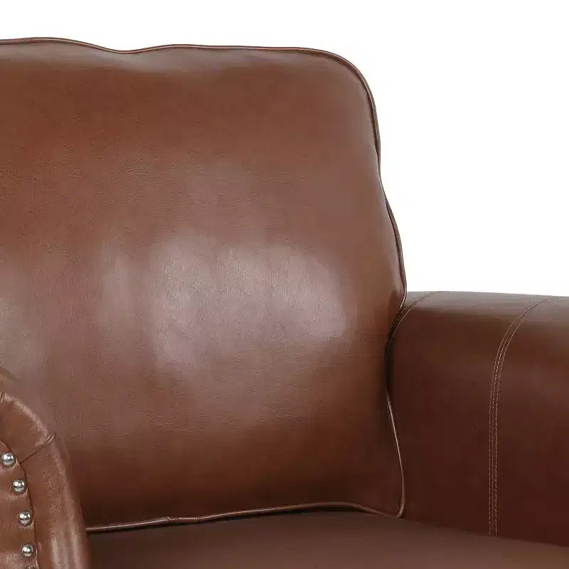 Fauteuil club en similicuir Dowd Christopher Knight Home avec clous décoratifs
