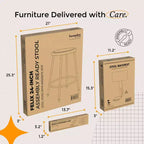 Tabouret de bar en acier avec dossier collection Felix, hauteur comptoir, 63,5-83,8 cm, Hampden Furnishings