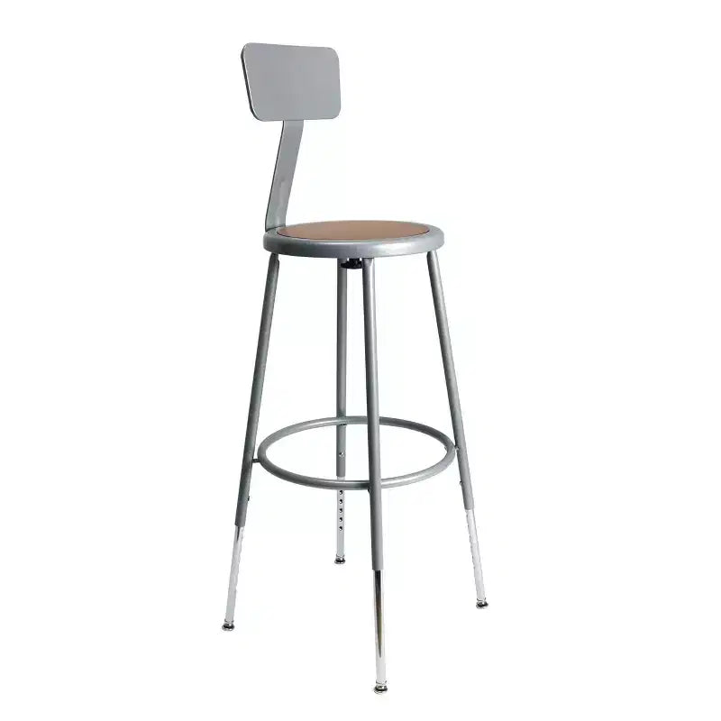 Tabouret de bar en acier avec dossier collection Felix, hauteur comptoir, 63,5-83,8 cm, Hampden Furnishings