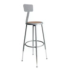 Tabouret de bar en acier avec dossier collection Felix, hauteur comptoir, 63,5-83,8 cm, Hampden Furnishings