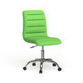 Chaise de bureau sans accoudoirs en vinyle à dossier mi-hauteur Ripple