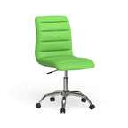 Chaise de bureau sans accoudoirs en vinyle à dossier mi-hauteur Ripple