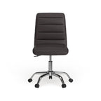 Chaise de bureau sans accoudoirs en vinyle à dossier mi-hauteur Ripple