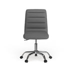 Chaise de bureau sans accoudoirs en vinyle à dossier mi-hauteur Ripple