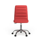 Chaise de bureau sans accoudoirs en vinyle à dossier mi-hauteur Ripple