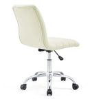 Chaise de bureau sans accoudoirs en vinyle à dossier mi-hauteur Ripple