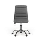 Chaise de bureau sans accoudoirs en vinyle à dossier mi-hauteur Ripple