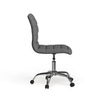 Chaise de bureau sans accoudoirs en vinyle à dossier mi-hauteur Ripple