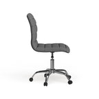 Chaise de bureau sans accoudoirs en vinyle à dossier mi-hauteur Ripple