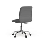 Chaise de bureau sans accoudoirs en vinyle à dossier mi-hauteur Ripple