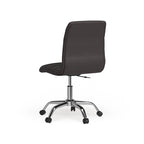 Chaise de bureau sans accoudoirs en vinyle à dossier mi-hauteur Ripple