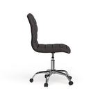 Chaise de bureau sans accoudoirs en vinyle à dossier mi-hauteur Ripple