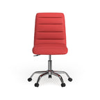 Chaise de bureau sans accoudoirs en vinyle à dossier mi-hauteur Ripple