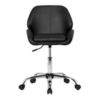Chaise de bureau réglable en similicuir noir Calico Designs Black Pearl