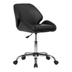 Chaise de bureau réglable en similicuir noir Calico Designs Black Pearl