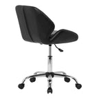 Chaise de bureau réglable en similicuir noir Calico Designs Black Pearl