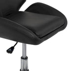Chaise de bureau réglable en similicuir noir Calico Designs Black Pearl