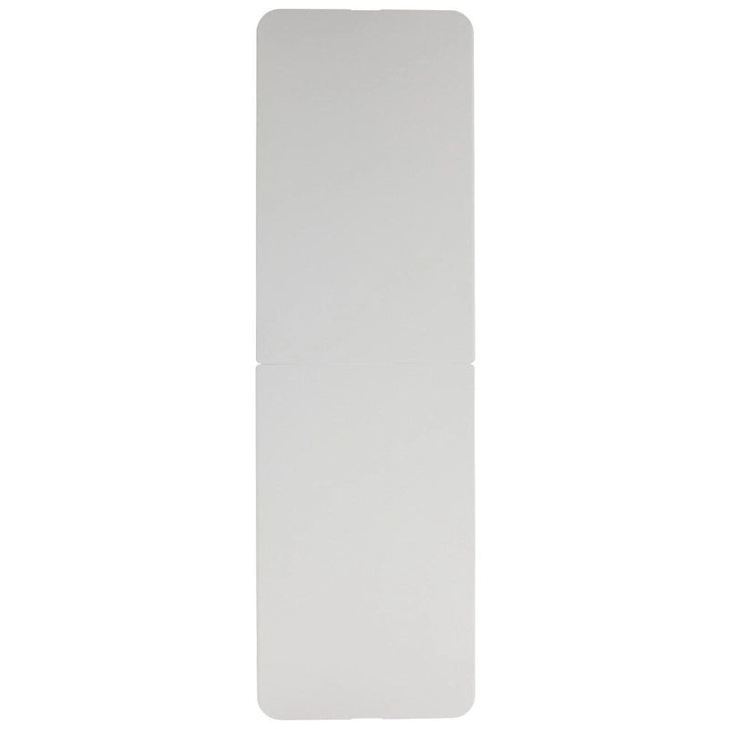 Table de réception pliable en plastique blanc imitation granit, 30 po L. x 96 po l., avec poignée de transport