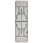 Table de réception pliable en plastique blanc imitation granit, 30 po L. x 96 po l., avec poignée de transport