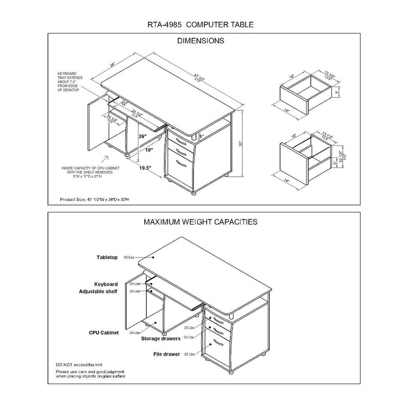 Bureau multifonctionnel Porch & Den Oxley