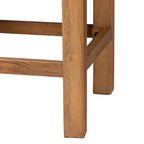 Armoire haute Sibu en rotin naturel de Bohème et bois de teck