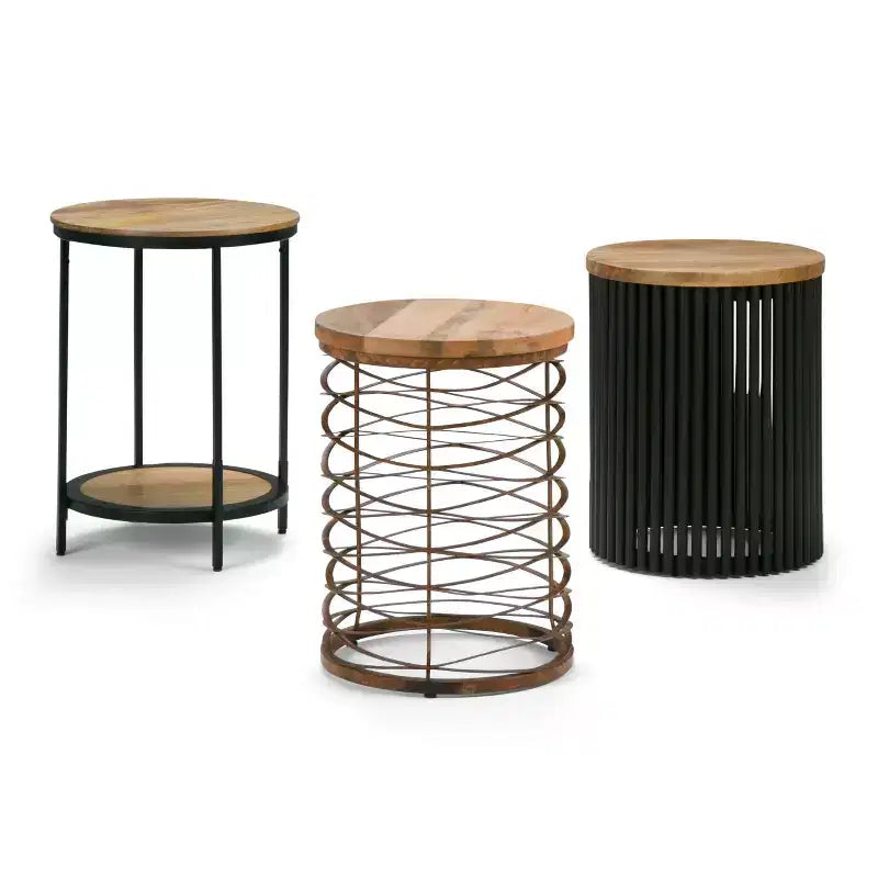 Table d'appoint WyndenHall 18 Karl en métal et bois