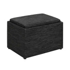 Pouf de rangement d'appoint Breighton Home Designs4Comfort avec plateau réversible