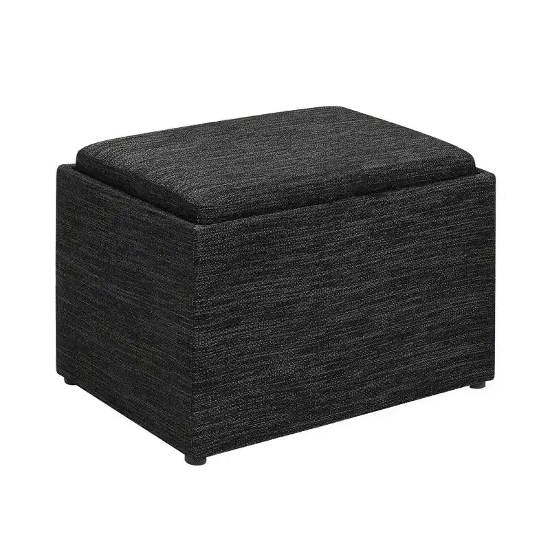 Pouf de rangement d'appoint Breighton Home Designs4Comfort avec plateau réversible