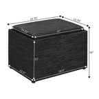 Pouf de rangement d'appoint Breighton Home Designs4Comfort avec plateau réversible