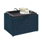 Pouf de rangement d'appoint Breighton Home Designs4Comfort avec plateau réversible