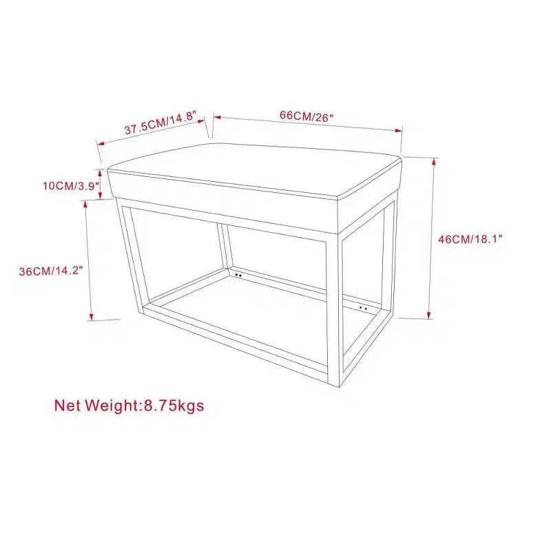 WyndenHall 26 Kerwood Banc rectangulaire contemporain