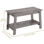 Petite table basse rustique à 2 niveaux pour salon