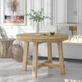 Table de salle à manger de cuisine ronde extensible en bois avec rallonge de 16 feuilles