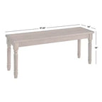 Buylateral 47.25 Burntwood Banc de salle à manger large clair