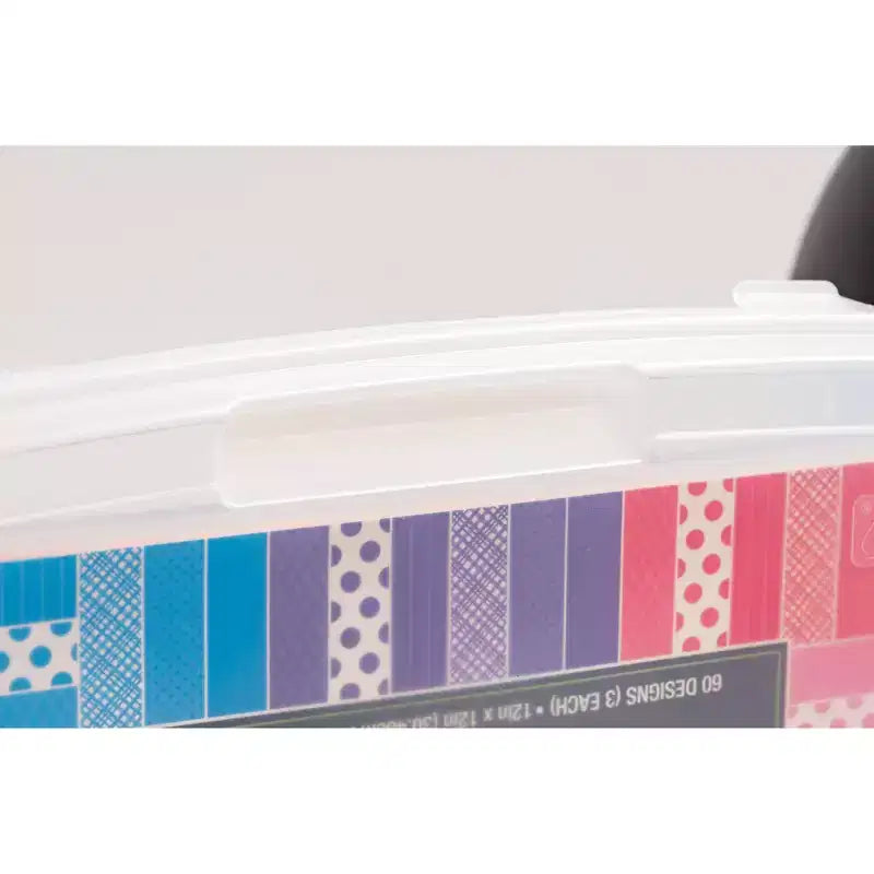 IRIS Meuble de rangement à roulettes en plastique avec 5 tiroirs pour scrapbooking, plateau de rangement et roulettes
