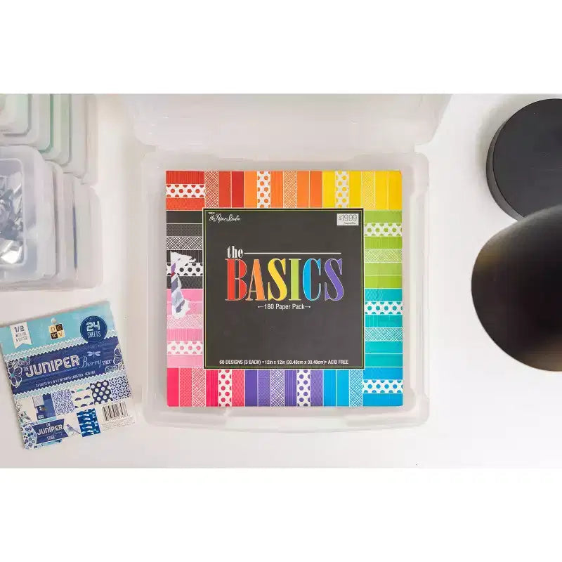IRIS Meuble de rangement à roulettes en plastique avec 5 tiroirs pour scrapbooking, plateau de rangement et roulettes